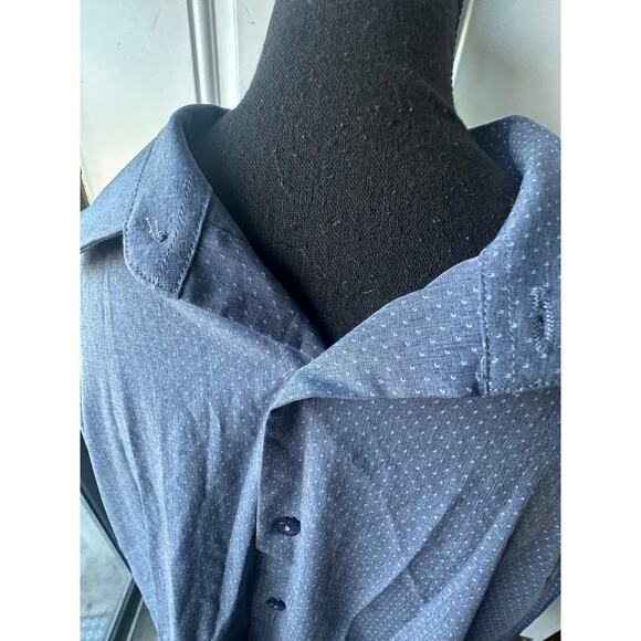 Lucky Brand Men’s Blue Slim Fit Stretch Button-Up Shirt - Picture 2 of 9